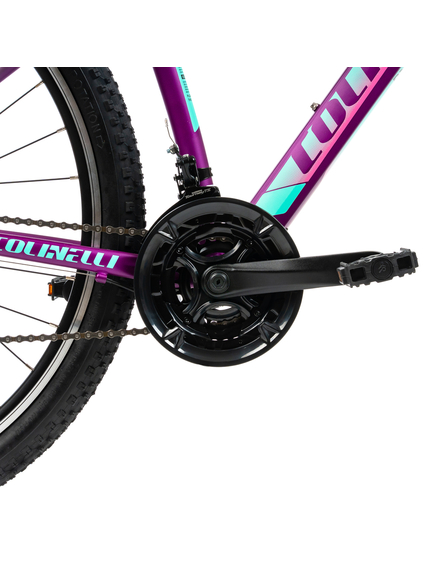 Bicicleta MTB Colinelli COL22, Marimea S, 29 inch, Violet, Schimbator Shimano, 21 Viteze, Cadru Aluminiu, Frane V - Brake