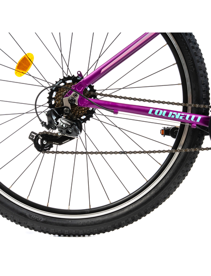 Bicicleta MTB Colinelli COL22, Marimea S, 29 inch, Violet, Schimbator Shimano, 21 Viteze, Cadru Aluminiu, Frane V - Brake