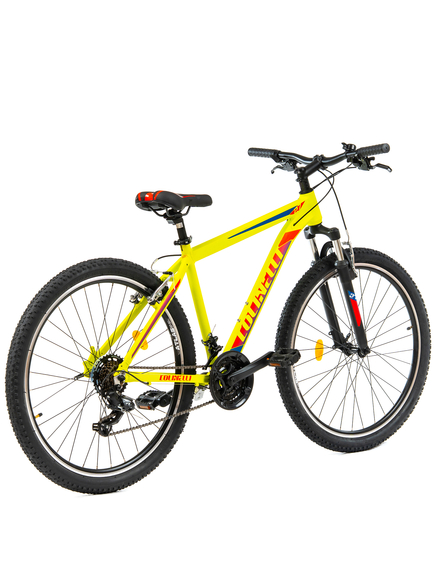 Bicicleta MTB Colinelli COL23, Marimea M, 27.5 inch, Galben, Schimbator Shimano ST-EF500, 21 Viteze, Cadru Aluminiu, Frane V - Brake