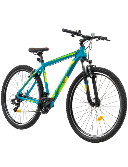 Bicicleta MTB Colinelli COL23, Marimea M, 29 inch, Verde, Schimbator Shimano ST-EF500, 21 Viteze, Cadru Aluminiu, Frane V - Brake