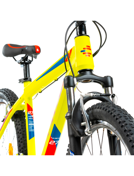 Bicicleta MTB Colinelli COL23, Marimea S, 27.5 inch, Galben, Schimbator Shimano ST-EF500, 21 Viteze, Cadru Aluminiu, Frane V - Brake