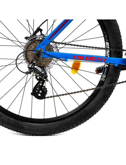 Bicicleta MTB Colinelli COL27, Marimea M, 27.5 inch, Albastru, Schimbator Shimano Altus, 24 Viteze, Cadru Aluminiu, Frane pe Disc