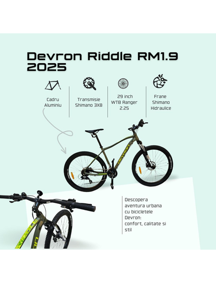 Bicicleta Mtb Devron Riddle RM1.9 - 29 Inch, XL, Verde