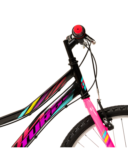 Bicicleta Copii DHS Turbo - 24 Inch, Negru-Roz Bicicleta Copii DHS Turbo - 24 Inch, Negru-Roz