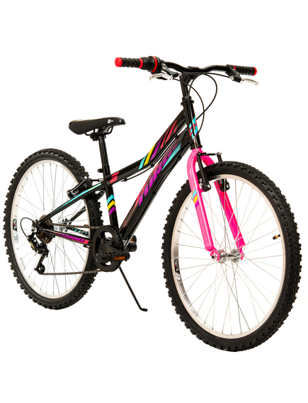 Bicicleta Copii DHS Turbo - 24 Inch, Negru-Roz Bicicleta Copii DHS Turbo - 24 Inch, Negru-Roz