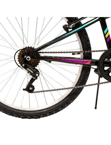 Bicicleta Copii DHS Turbo - 24 Inch, Negru-Roz Bicicleta Copii DHS Turbo - 24 Inch, Negru-Roz