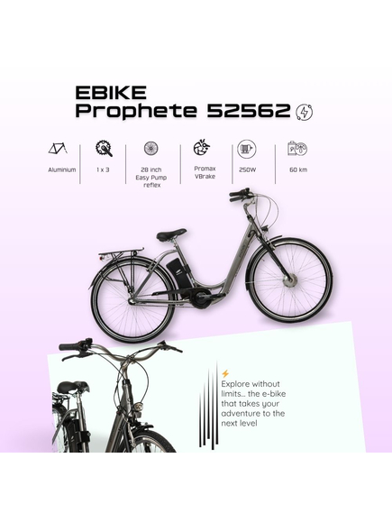 Bicicleta Electrica Prophete 52562 - 28 Inch, M, Gri