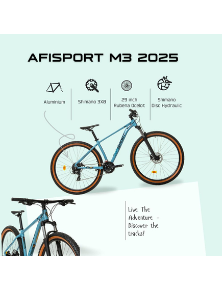 Bicicleta Mtb Afisport M3 2025 - 29 inch, S, Albastru