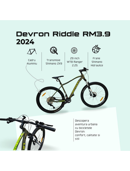 Bicicleta Mtb Devron Riddle RM3.9 2024 - 29 Inch, M, Verde