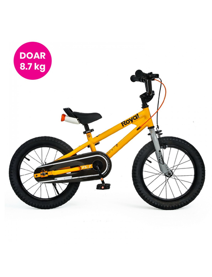 Bicicleta Copii Royal Baby Freestyle 7.0 NF - 16 Inch, Galben