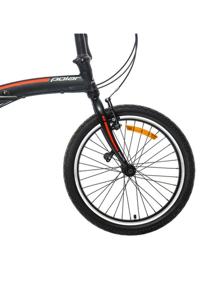 Bicicleta Pliabila Polar Practic 20 - 20 Inch, Negru-Rosu