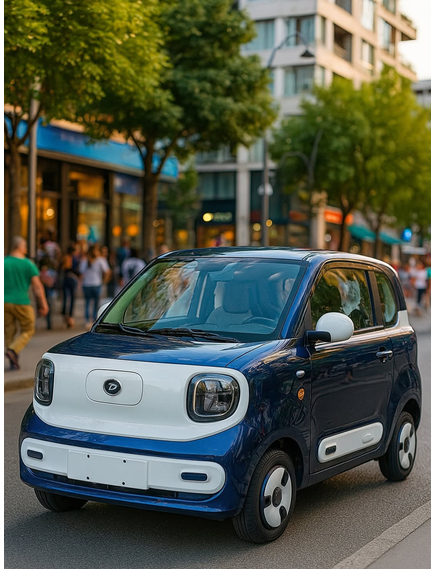 Masina electrica Aigo M1 urbana - autonomie 180 km, 4 locuri, permis B1, Albastru