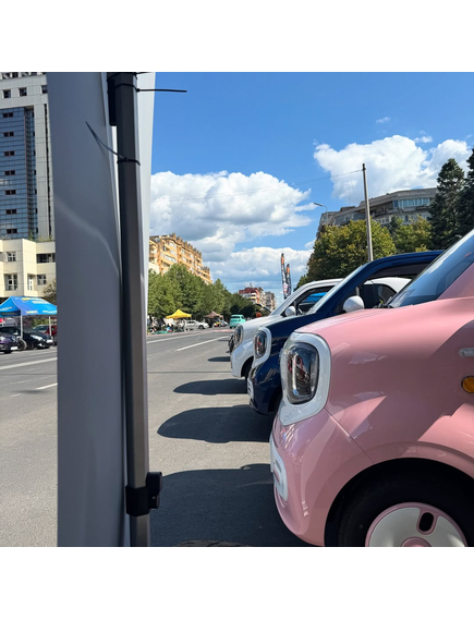 Masina electrica Aigo M1 urbana - autonomie 180 km, 4 locuri, permis B1, Roz