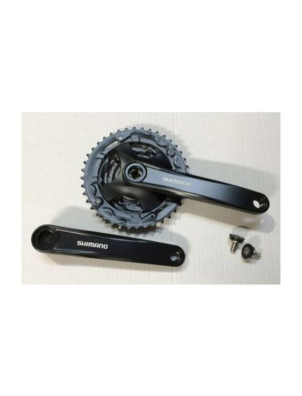 Angrenaj Shimano FC MT101, 40/30/22T, brate 175 mm, 9 viteze, fara aparatoare,negru