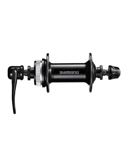 Butuc fata Shimano Tourney AHBTX505A5, aluminiu, QR, 36H, OLD 100 mm, ax 108 mm, 133 mm, negru