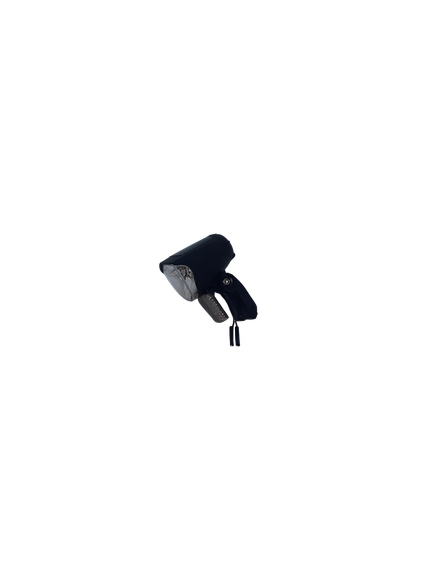 Far fata LED, 70 Lux, 12V, pentru e-bike, cu suport lung pentru furca Suntour CR NEX, negru