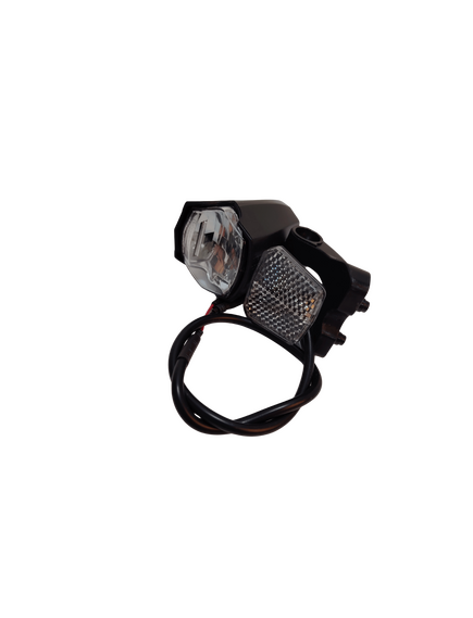 Far fata LED Jing Yi JY-7060 30 Lux logo Prophete, 6V e-bike, cu suport Suntour F.CR8V, Negru Far fata LED Jing Yi JY-7060 30 Lux logo Prophete, 6V e-bike, cu suport Suntour F.CR8V, Negru