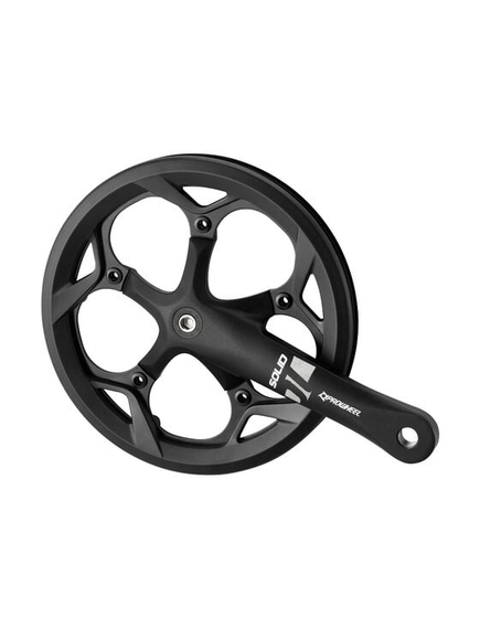 Foaie angrenaj Solid 252PP 3, 3/32, 52T, 170 mm, cu aparatoare dubla din plastic, fara logo, negru satin