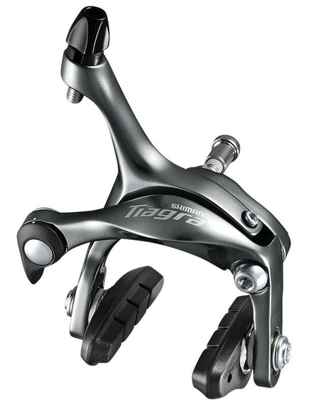 Frana caliper fata Shimano BR 4700, surub pivot 27,5 mm, piulita ingropata 18 mm, cu saboti R50CT4, negru