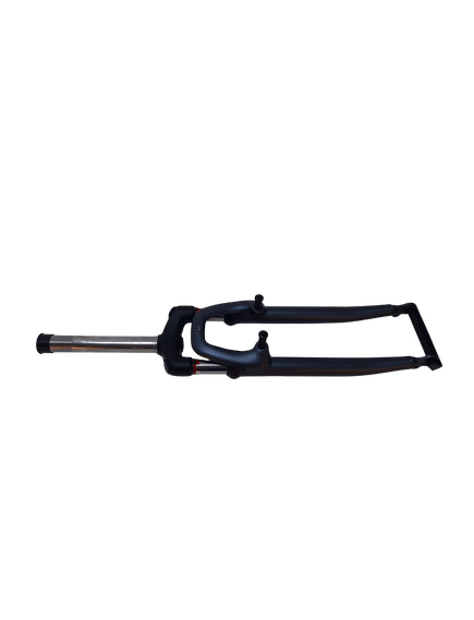 Furca cu suspensie ATB, 28 inch, 1 1/8 × 190 mm, cu filet, arc 2,7 mm, ghidaj cablu, coroana YS 727, brate YS 9280, otel, negru