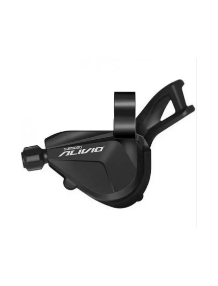 Maneta schimbator stanga Shimano Alivio SL-M3100-2L, 2 viteze, Rapidfire Plus, cablu 1800 mm, cu indicator optic
