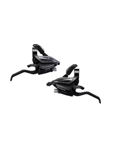 Manete schimbator si frana Shimano Altus EZ Fire Plus ASTEF5002LSBL RV7AL, 3x7 viteze, pentru frane tip V, negre Manete schimbator si frana Shimano Altus EZ Fire Plus ASTEF5002LSBL RV7AL, 3x7 viteze, pentru frane tip V, negre