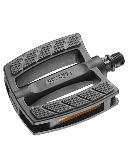 Pedale Marwi SP 827 PP, ax 9/16, cu reflectoare, TPR, negru/gri