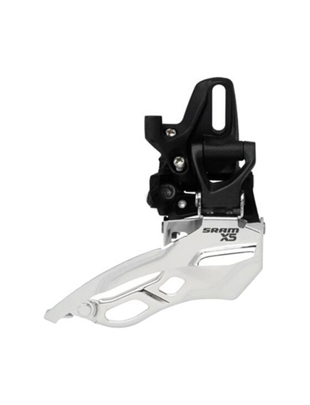 Schimbator fata 3x9 viteze Sram X5 FD, tragere dubla, argintiu Schimbator fata 3x9 viteze Sram X5 FD, tragere dubla, argintiu
