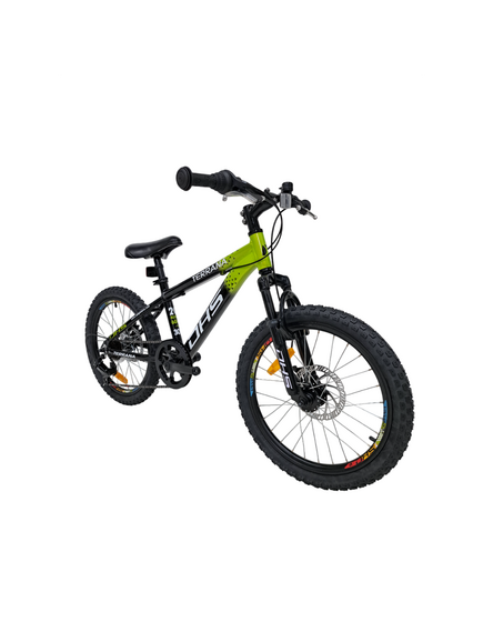 Bicicleta Copii Dhs Terrana 2023, model 2026 - 20 Inch, Negru-Verde