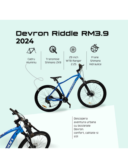 Bicicleta Devron Riddle RM3.9 2024 - 29 Inch, L, Albastru