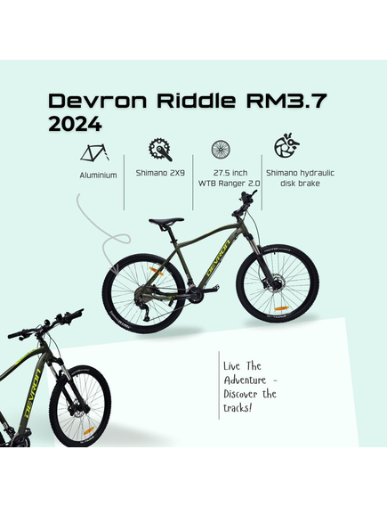 Bicicleta Mtb Devron Riddle RM3.7 2024 - 27.5 Inch, L, Verde