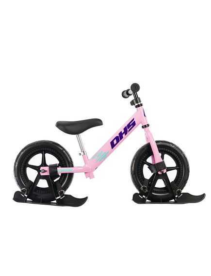 Bicicleta fara pedale DHS RIDE-ON Roz, kit ski inclus