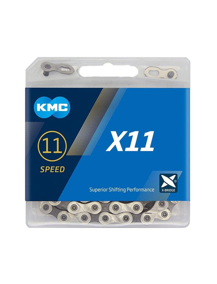 Lant Bicicleta KMC X11R,11 Viteze, 118 Zale, Argintiu