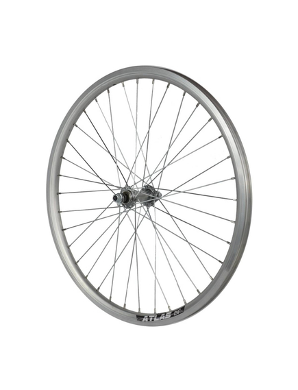 Roata Fata Bicicleta Cerurim, Janta Dubla Atlas, 24 inch, 507X18, V-Brake, Argintie