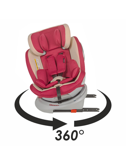 Scaun auto copii rotativ, cu Isofix Hapi Ozy, 0-36 Kg - Rosu