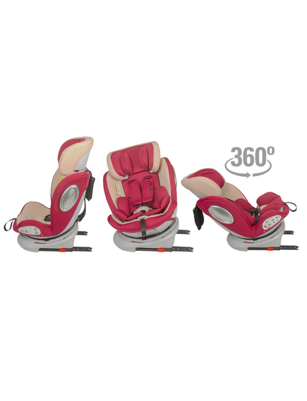 Scaun auto copii rotativ, cu Isofix Hapi Ozy, 0-36 Kg - Rosu, imaginea nr. 3