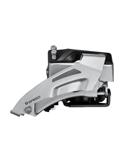 Schimbator fata 2x9 viteze Shimano Altus AFDM2020TSM4, Top-Sing, Dual-Pull, argintiu