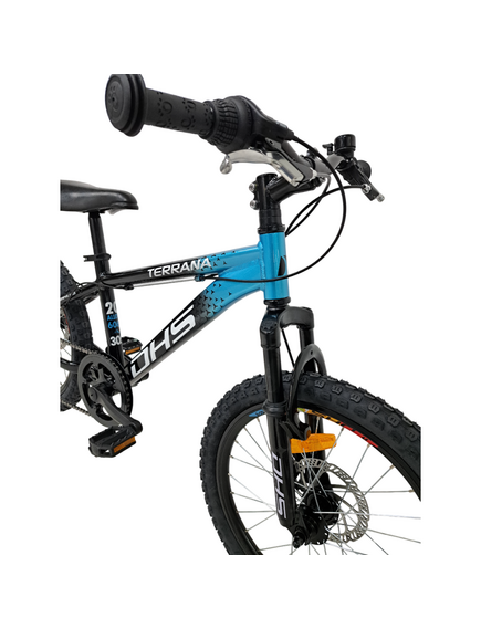 Bicicleta Copii Dhs Terrana 2023, model 2026 - 20 Inch, Negru-Albastru