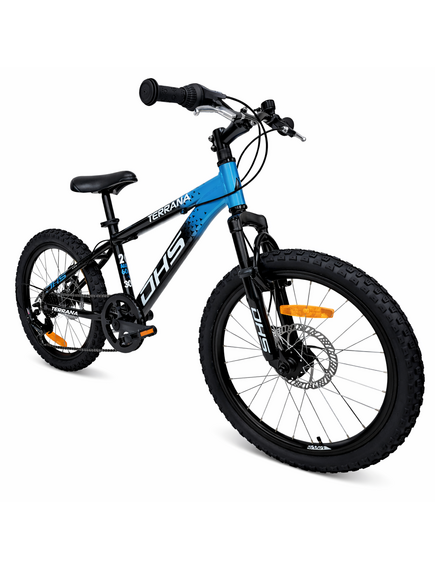 Bicicleta Copii Dhs Terrana 2023, model 2026 - 20 Inch, Negru-Albastru