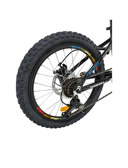 Bicicleta Copii Dhs Terrana 2023, model 2026 - 20 Inch, Negru-Albastru