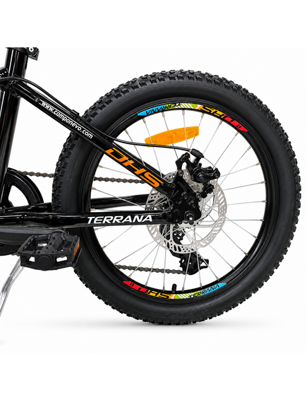 Bicicleta Copii Dhs Terrana 2023, model 2026 - 20 Inch, Portocaliu-Negru