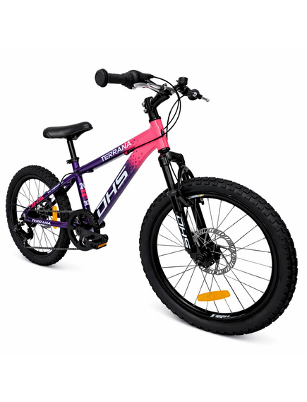 Bicicleta Copii Dhs Terrana 2023, model 2026 - 20 Inch, Violet-Roz