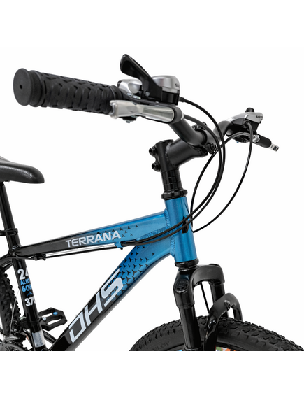 Bicicleta Copii Dhs Terrana 2423, model 2026 - 24 Inch, Albastru-Negru