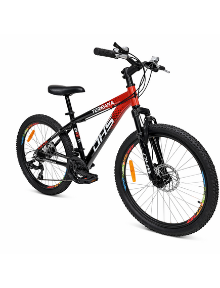 Bicicleta Copii Dhs Terrana 2423, model 2026 - 24 Inch, Rosu-Negru
