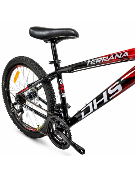 Bicicleta Copii Dhs Terrana 2423, model 2026 - 24 Inch, Rosu-Negru
