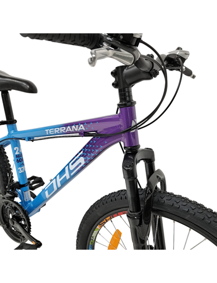 Bicicleta Copii Dhs Terrana 2423, model 2026 - 24 Inch, Violet-Albastru