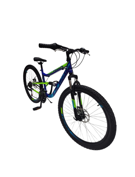 Bicicleta Full suspension DHS Flash - 26 Inch, Albastru-Verde