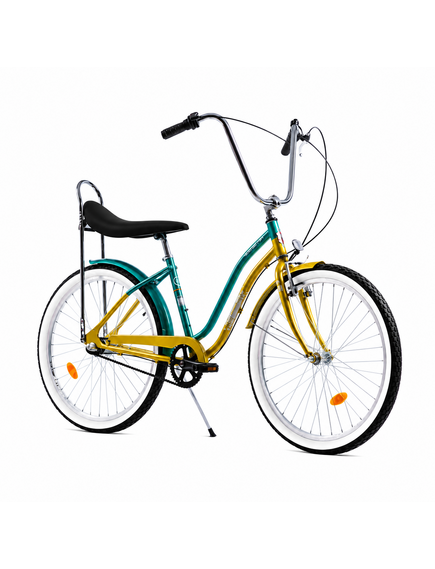 Bicicleta Oras Pegas Strada 2 - 26 inch, M, Auriu/Verde