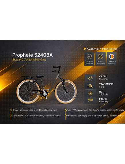 Bicicleta Oras Prophete 52408A - 28 inch, M, Gri