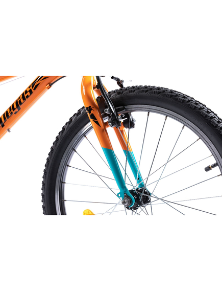 Bicicleta copii Pegas Mini Drumet - 20 inch, Portocaliu/Turcoaz